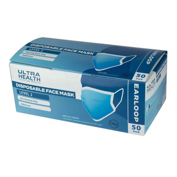 Level 2 Surgical Mask Ultra Health 50 pack